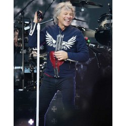 Jon Bon Jovi Concert 2019 Blue Cotton Jacket